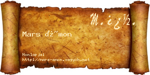 Mars Ámon névjegykártya